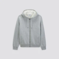 Gilet à Capuche Doublé En Sherpa -Magasin De Vêtements De Mode 1002734 10020 V11