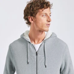 Gilet à Capuche Doublé En Sherpa -Magasin De Vêtements De Mode 1002734 10020 V4