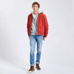 Gilet à Capuche Doublé En Sherpa -Magasin De Vêtements De Mode 1002734 10020 V6