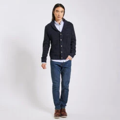 Gilet à Col Châle Boutonné -Magasin De Vêtements De Mode 1002737 11845 V5