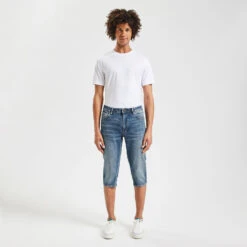 Pantacourt En Jean Brut -Magasin De Vêtements De Mode 1002754 11234 V2