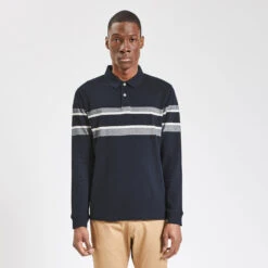 Polo Manches Longues Piqué Colorblock -Magasin De Vêtements De Mode 1002817 11863 V2