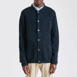 Gilet Col Chemise En Maille -Magasin De Vêtements De Mode 1002833 11845 V2