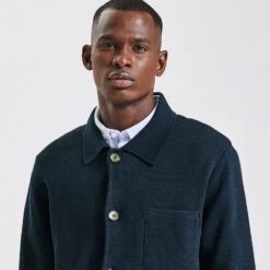 Gilet Col Chemise En Maille -Magasin De Vêtements De Mode 1002833 11845 V4