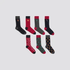 Coffret Cadeau De 7 Chaussettes Noël -Magasin De Vêtements De Mode 1002907 11846 V2