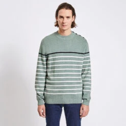 Pull Marinière à Col Rond -Magasin De Vêtements De Mode 1003009 16656 V2