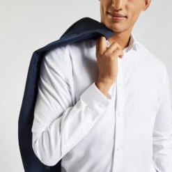 Chemise Slim Sans Repassage Unie Coton -Magasin De Vêtements De Mode 1003064 10000 V4