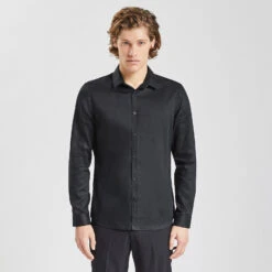 Chemise Slim Unie Stay White/black Coton -Magasin De Vêtements De Mode 1003072 18000 V2