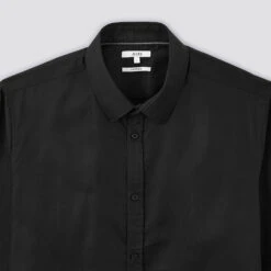 Chemise Slim Unie Stay White/black Coton -Magasin De Vêtements De Mode 1003072 18000 V8