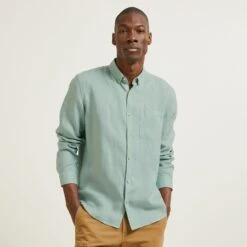 Chemise Regular Unie Lin