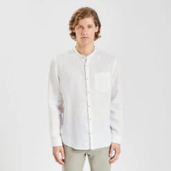 Chemise Regular Col Mao Unie Lin 14 Chemise Regular Col Mao Unie Lin -Magasin De Vêtements De Mode 1003076 10000 V2