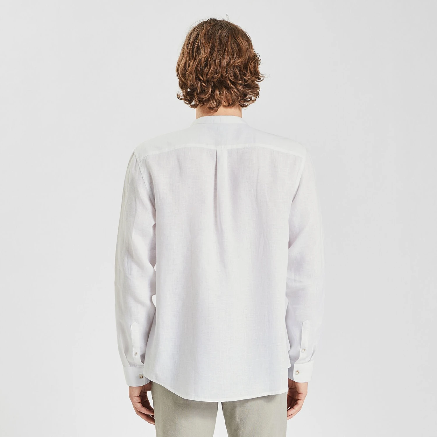 Chemise Regular Col Mao Unie Lin 6 Chemise Regular Col Mao Unie Lin – Image 6