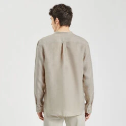 Chemise Regular Col Mao Unie Lin -Magasin De Vêtements De Mode 1003076 10503 V3