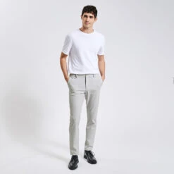 Pantalon Chino Slim à Carreaux Bi-stretch -Magasin De Vêtements De Mode 1003091 18118 V5
