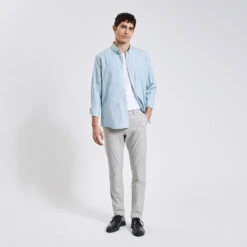 Pantalon Chino Slim à Carreaux Bi-stretch -Magasin De Vêtements De Mode 1003091 18118 V6