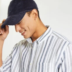 Chemise Regular Rayures Coton Lin -Magasin De Vêtements De Mode 1003118 16082 V4