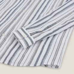 Chemise Regular Rayures Coton Lin -Magasin De Vêtements De Mode 1003118 16082 V8