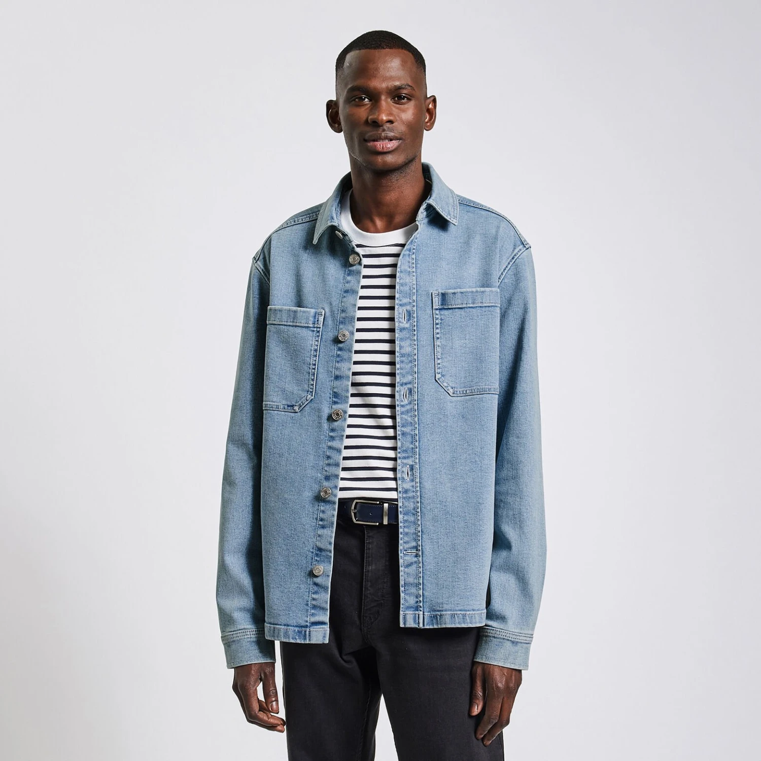 Surchemise En Jean En Coton Et Chanvre 1 Surchemise En Jean En Coton Et Chanvre