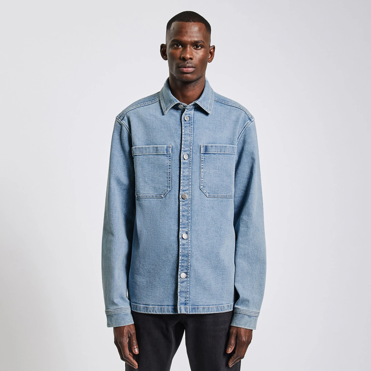 Surchemise En Jean En Coton Et Chanvre 5 Surchemise En Jean En Coton Et Chanvre – Image 5