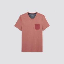 Tee Shirt Col V Matière Fantaisie -Magasin De Vêtements De Mode 1003161 13479 V11