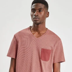 Tee Shirt Col V Matière Fantaisie -Magasin De Vêtements De Mode 1003161 13479 V4