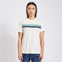 Tee Shirt Bandes Placées Printées -Magasin De Vêtements De Mode 1003163 10002 V2