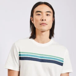 Tee Shirt Bandes Placées Printées -Magasin De Vêtements De Mode 1003163 10002 V4