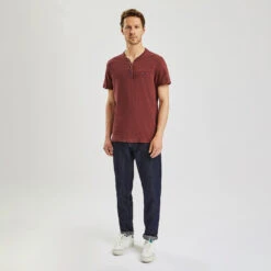 Tee Shirt Col Tunisien -Magasin De Vêtements De Mode 1003165 14249 V5