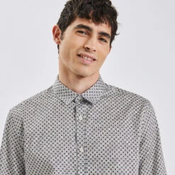 Chemise Slim Imprimé Carreaux Coton -Magasin De Vêtements De Mode 1003177 10100 V4