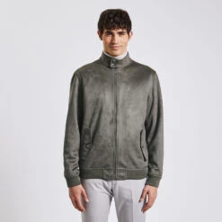 Blouson Col Montant Aspect Velours -Magasin De Vêtements De Mode 1003182 16346 V2