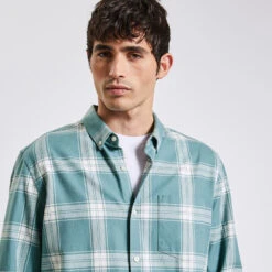 Chemise Regular Carreaux Coton Recyclé -Magasin De Vêtements De Mode 1003262 16625 V4