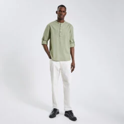 Chemise Regular Unie Coton Recyclé Nid D'abeille -Magasin De Vêtements De Mode 1003265 16042 V5