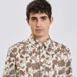 Chemise Regular Imprimé Fleur Coton -Magasin De Vêtements De Mode 1003283 10100 V4