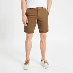Bermuda Chino Uni Avec Ceinture