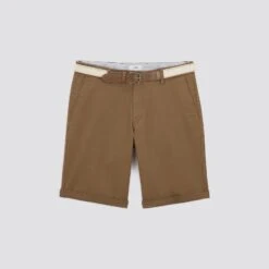 Bermuda Chino Uni Avec Ceinture -Magasin De Vêtements De Mode 1003287 17031 V11