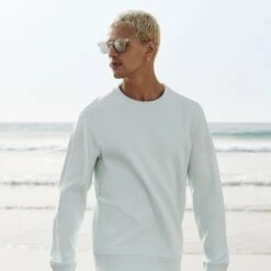 Sweat Piqué à Col Rond