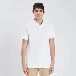 Polo Manches Courtes Piqué Col Mao -Magasin De Vêtements De Mode 1003323 10000 V2