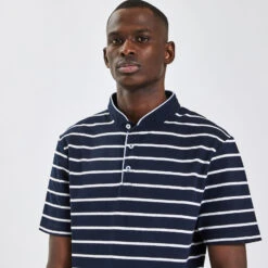 Polo Manches Courtes Marinière Col Mao 11 Polo Manches Courtes Marinière Col Mao -Magasin De Vêtements De Mode 1003324 11863 V4