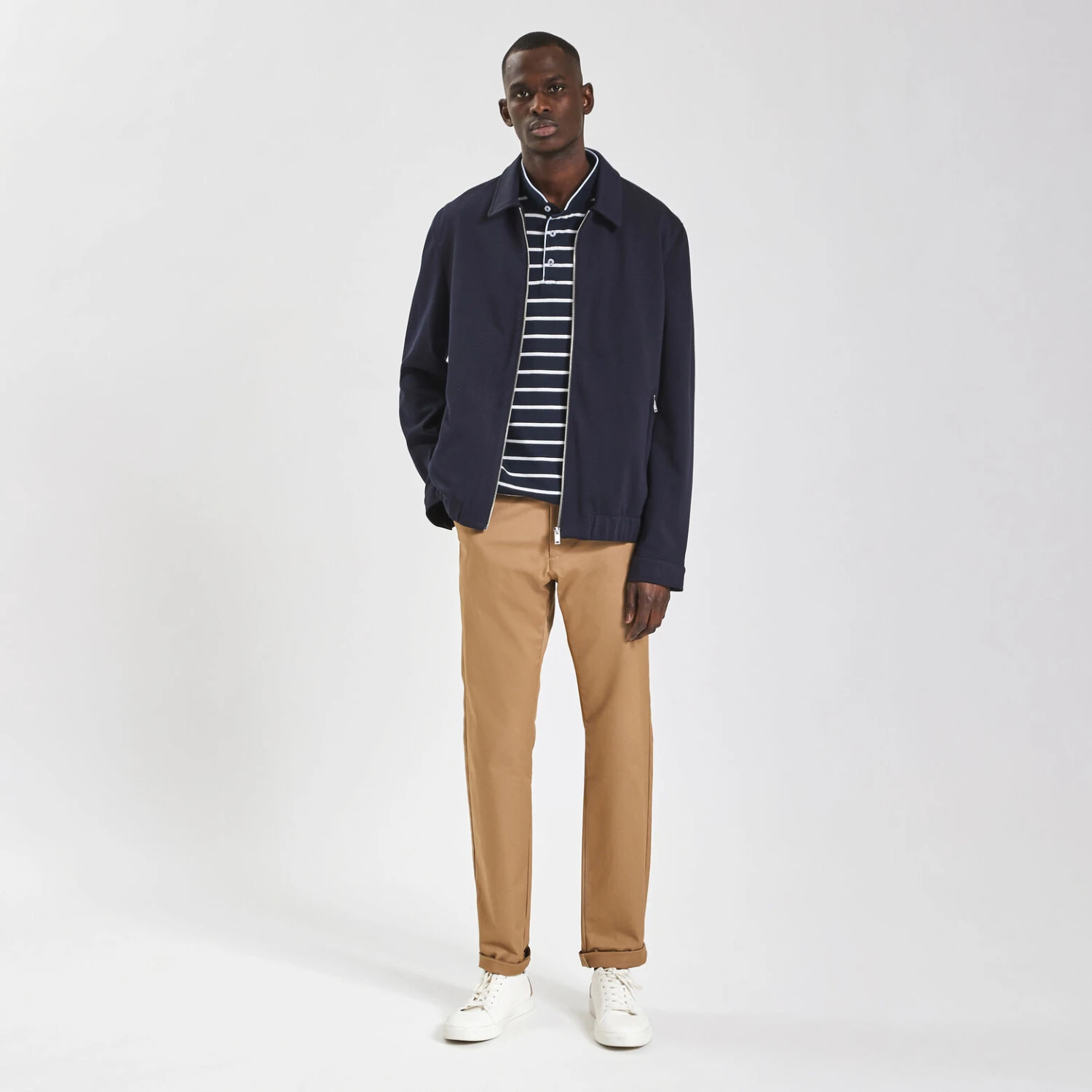 Polo Manches Courtes Marinière Col Mao 4 Polo Manches Courtes Marinière Col Mao – Image 4