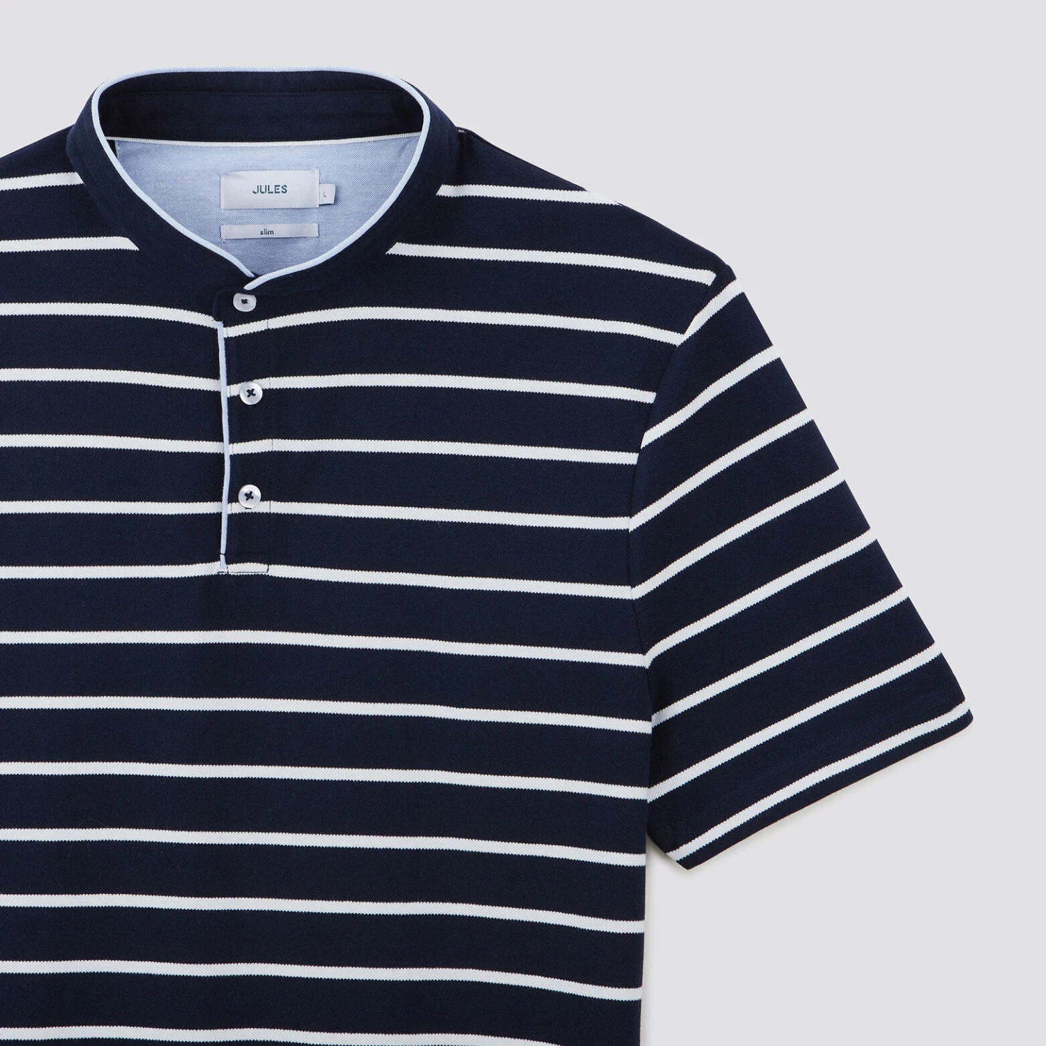 Polo Manches Courtes Marinière Col Mao 8 Polo Manches Courtes Marinière Col Mao – Image 8