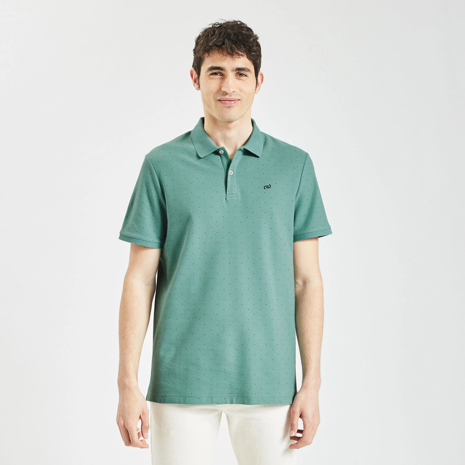 Polo Manches Courtes Piqué à Pois 5 Polo Manches Courtes Piqué à Pois – Image 5