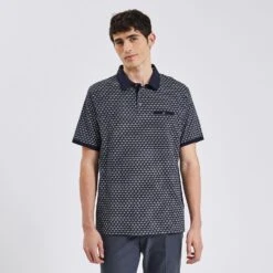 Polo Manches Courtes En Jersey Imprimé -Magasin De Vêtements De Mode 1003332 11852 V4