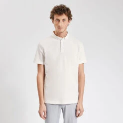 Polo Manches Courtes Col En Twill Boutonné -Magasin De Vêtements De Mode 1003333 10100 V2