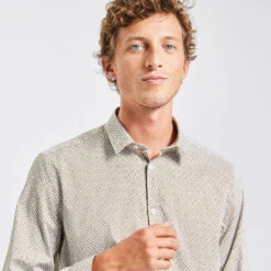 Chemise Imprimé Géométrique Satin -Magasin De Vêtements De Mode 1003340 12015 V4