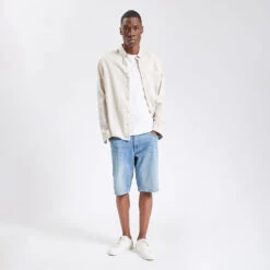 Bermuda En Jean En Coton Recyclé -Magasin De Vêtements De Mode 1003364 11234 V6