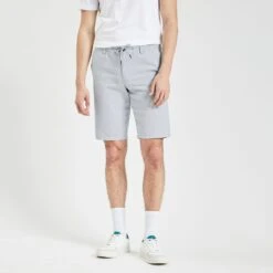 Bermuda Uni En Coton Lin