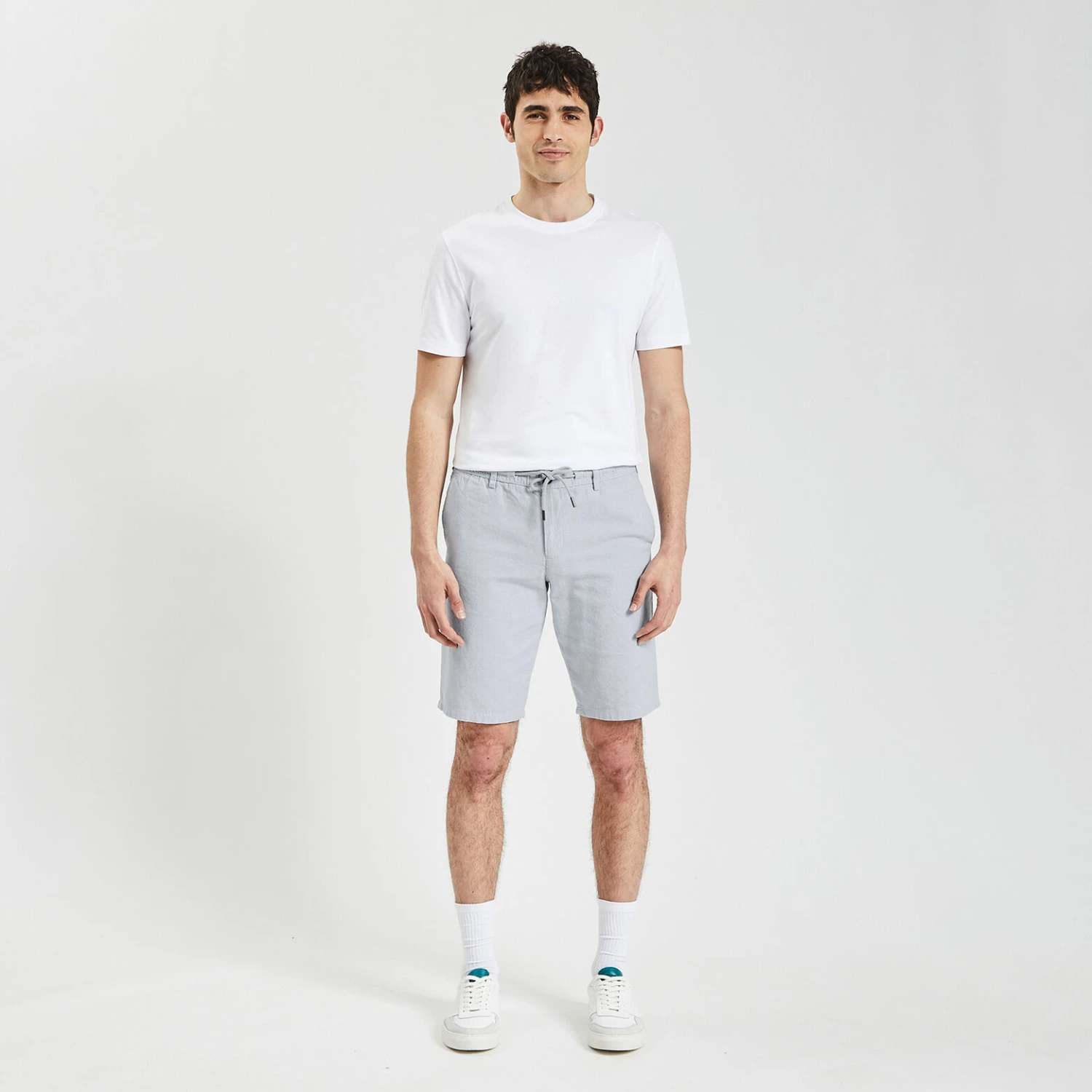 Bermuda Uni En Coton Lin 4 Bermuda Uni En Coton Lin – Image 4