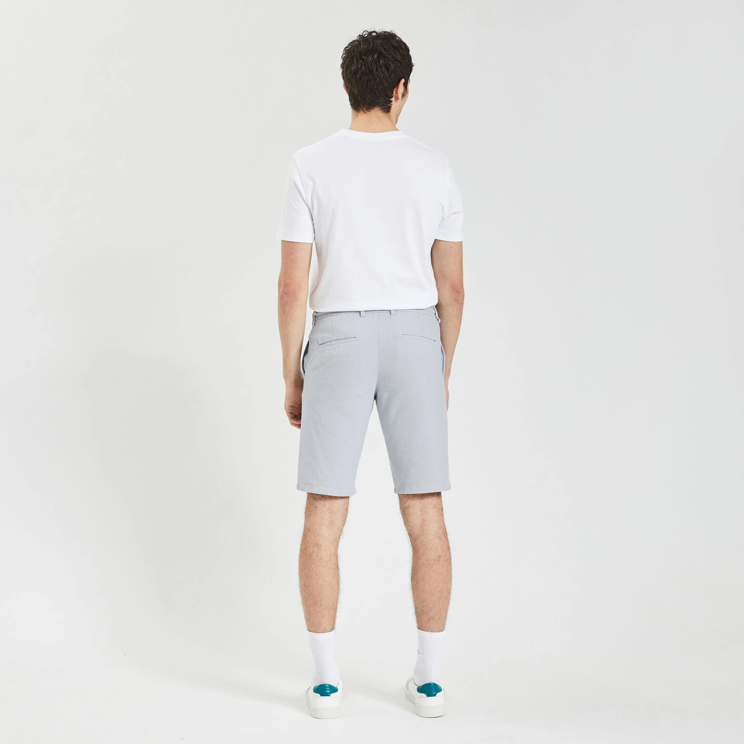 Bermuda Uni En Coton Lin 5 Bermuda Uni En Coton Lin – Image 5