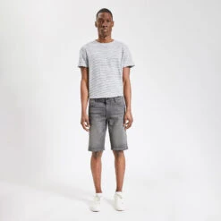 Bermuda En Jean Destroy Noir -Magasin De Vêtements De Mode 1003416 18001 V2