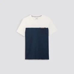 Tee Shirt Colorblock Poche Imprimé -Magasin De Vêtements De Mode 1003507 11825 V11